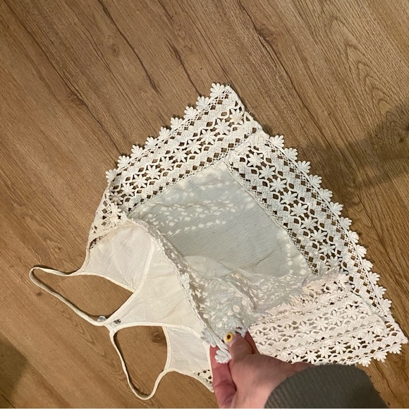 Rip Curl White Lace Trim Tank Top - Picture 10 of 12